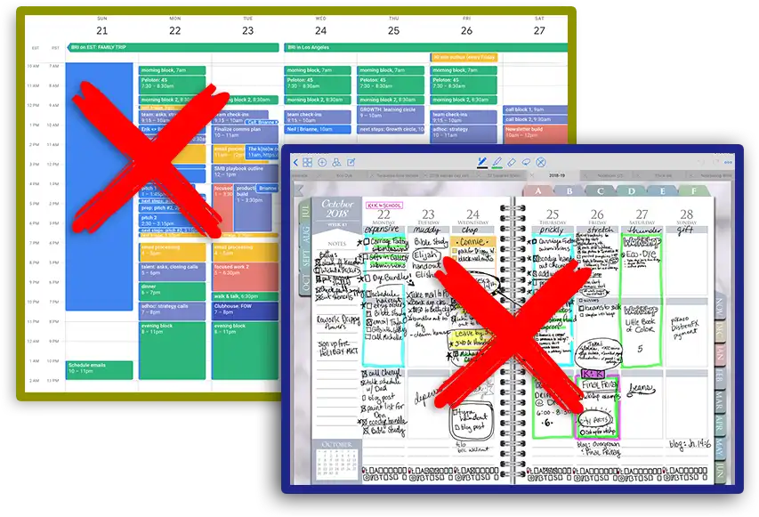 No schedules, no planners Productivity