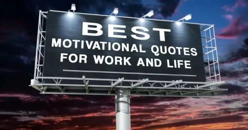 Billboard with text: